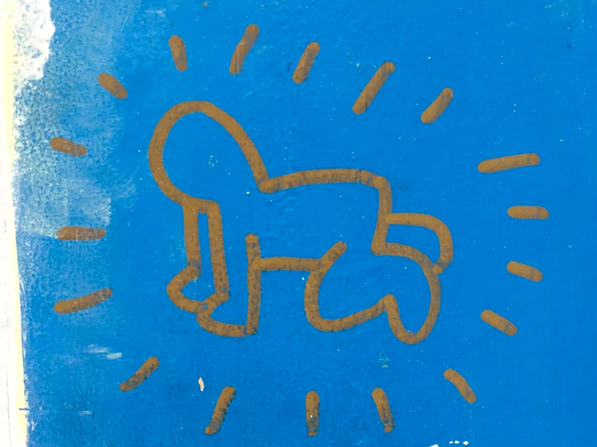Keith Haring's drawing from his childhood bedroom wall to be sold